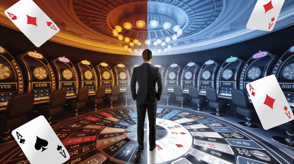 Personne rêvant d'être dans un casino, symbolisant les choix de vie