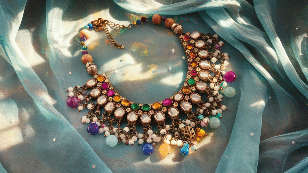 Collier fantaisie coloré symbolisant l'interprétation des rêves