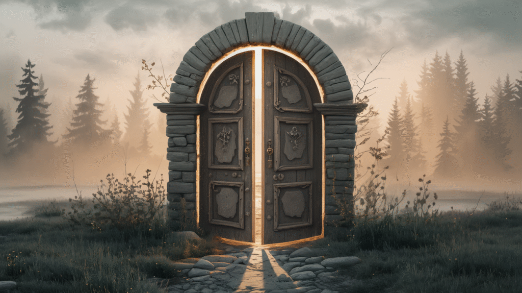 Porte entrouverte symbolisant le passage entre conscient et inconscient dans les rêves