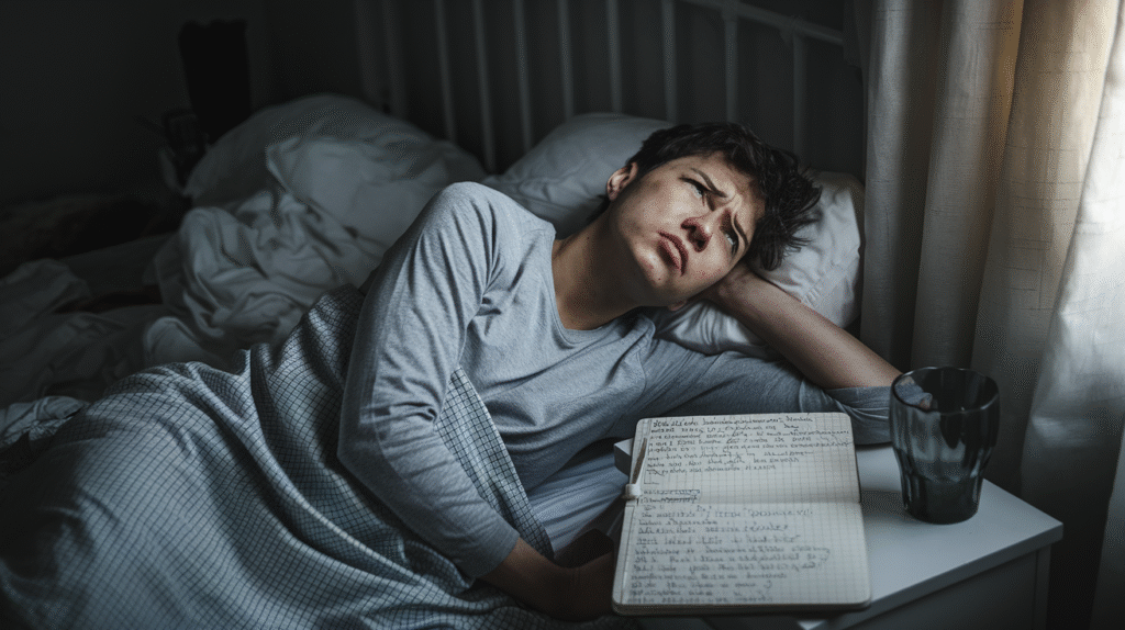 Personne s'éveillant d'un rêve prémonitoire intense