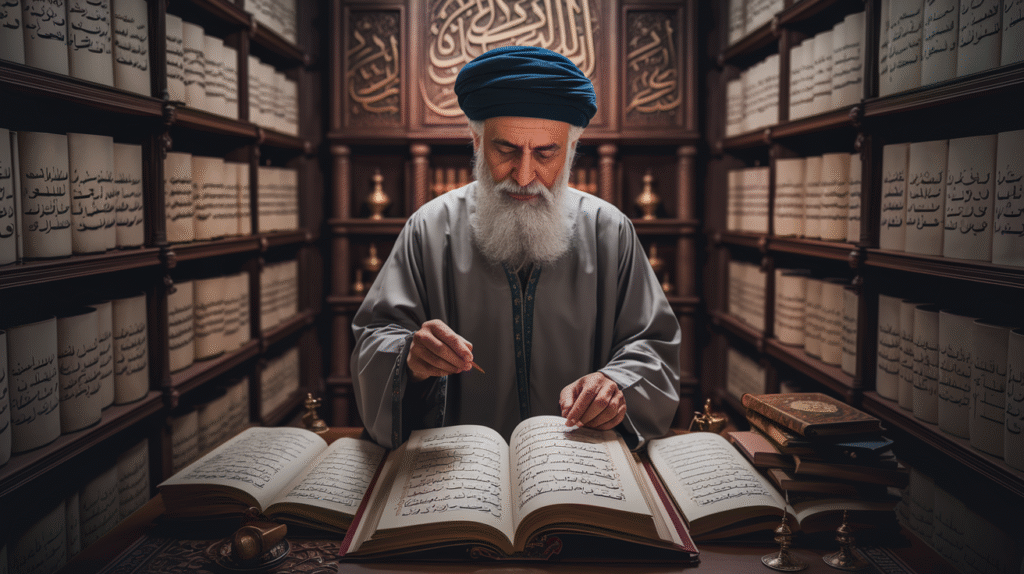 Un savant analysant les symboles des rêves selon la tradition d'Ibn Sīrīn