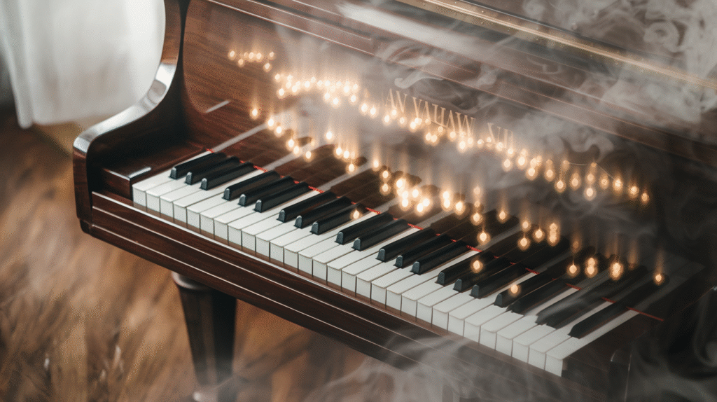 Piano dans un rêve symbolisant l'expression émotionnelle