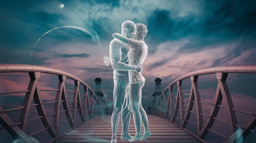 Personne rêvant de retrouvailles avec son père défunt dans un espace onirique