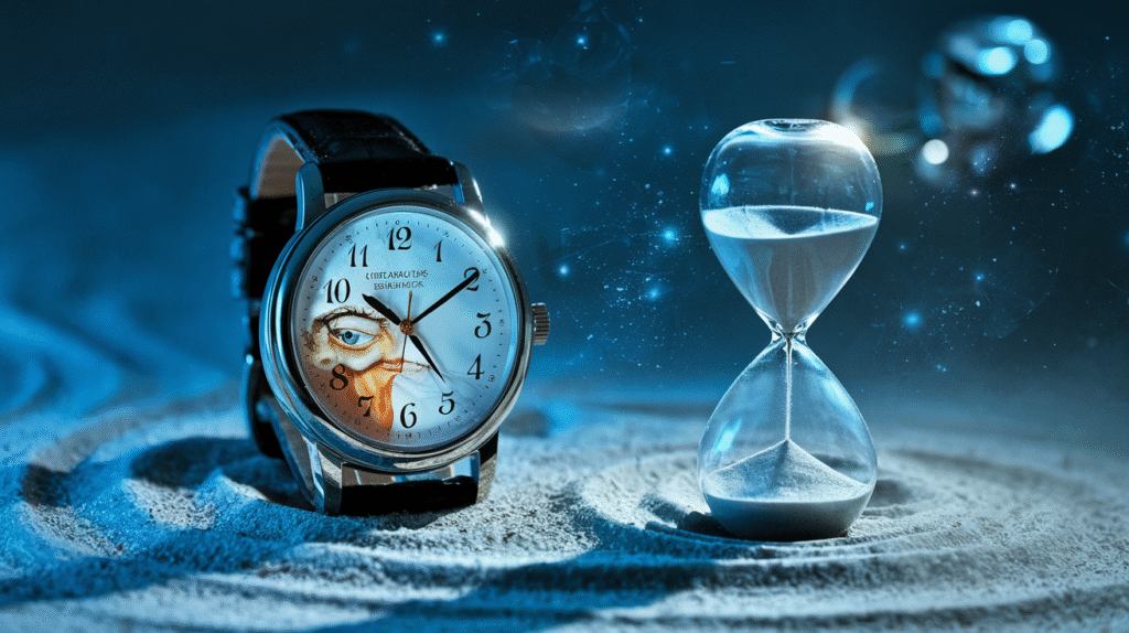 Montre déformée symbolisant notre perception subjective du temps dans les rêves